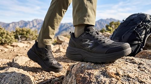 Image of g-defy ION Walking Shoes for Men | Comfortable Orthopedic Shoes for Standing All Day | Patented VersoShock Technology | Wide Toe Box