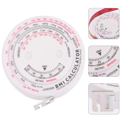 Luxshiny 2 piezas cinta métrica corporal retráctil miniatura 7