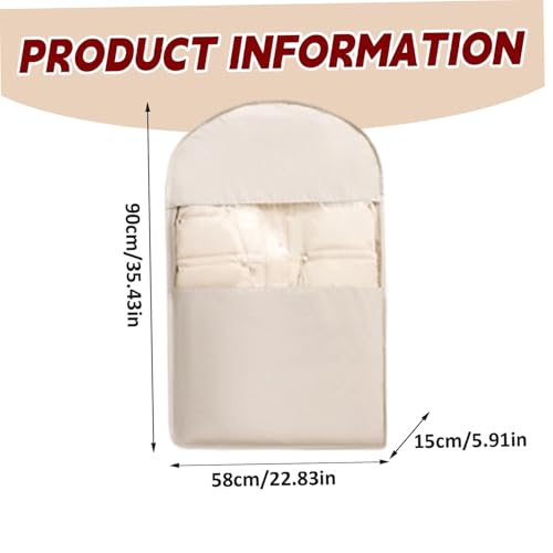 Space Saving Hanging Garment Bag with Self Compression Zipper, 35x23x6" Compression Garment Bags with Visible Window, Protects Clothes from Wrinkles for WardrobeSpace Saving Hanging Bag2