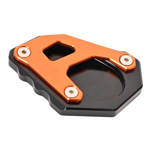 LTIENBST Schwarzer Aluminium-Seitenständer, vergrößerte Verlängerung, Fußpolster, Ständer, kompatibel mit KTM 1050/1090/1190/1290 Adventure 2014–2020, Motorrad1050Adv Zubehör