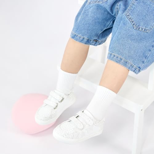 Otter MOMO Girls Sneakers Little Girls Magic Paste Shoes Glitter Sneakers Toddler - Image 8