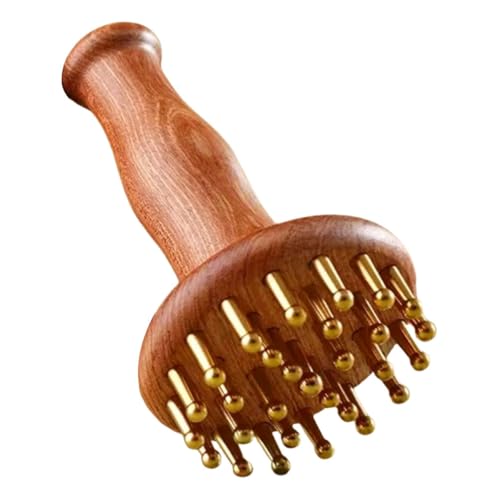 Brosse de Massage en Bois de Santal Multi-zones pour Massage des Méridiens