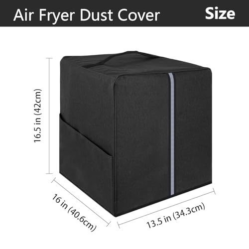 Kingshion Air Fryer Dust Cover, Rotisserie Oven Dust Cover Compatible with Nuwave Brio 15.5Qt Air Fryer Rotisserie Oven/Instant Vortex Plus 6QT - Dark Grey by Kingshion - Used condition - Image 3