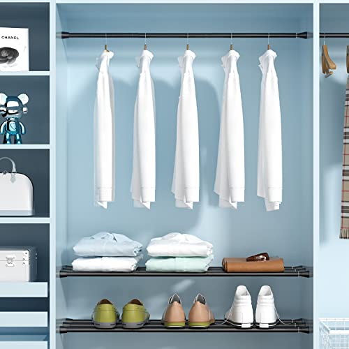 Qingyun BLACK TENSION ROD 28 TO 48 INCHES Black Tension Curtain Rod thumb #5