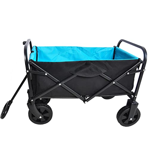 HJRTFLXC Folding cart That Does not Need to be Assembled Station Wagon, Grocery cart (Black+Blue Mini cart) HJRTFLXC Folding cart That Does not Need to be Assembled Station Wagon, Grocery cart (Black+Blue Mini cart)