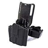 ホルスター ドロップアダプター サイストラップ セット for グロック、VP9、PPQ、FNS9 (TLR-7ライト装着可能) ブラック