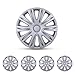 ROXX 4Pcs Set 13inch Universal Wheel Rim Cover Hubcaps Replacement (Only Fit for Iron Hub), ABS Material Snap On Car Truck SUV Hub Cap (5083,Lacquer)