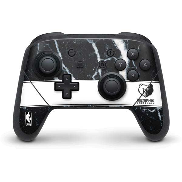 Skinit Decal Gaming Skin Compatible with Nintendo Switch Pro Controller - Officially Licensed NBA Memphis Grizzlies Marble Design