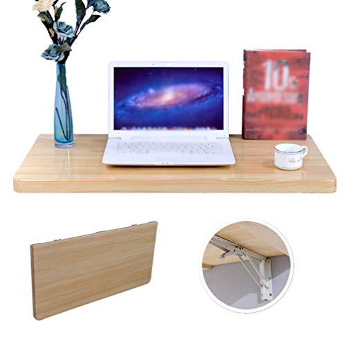 RALIRA Wandmontierter Tisch, klappbarer Wandschreibtisch, wandmontierter Klapptisch aus massivem Holz, platzsparender Studiertisch, Laptop-Schreibtisch-Arbeitsplatz für Zuhause,