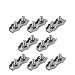 Jutagoss M4 Poly Rope Connector,304 Stainless Steel Double Chucks Wire Rope Clips Cable Clamp for 0.16 inch Dia Wire Cables (8PCS)