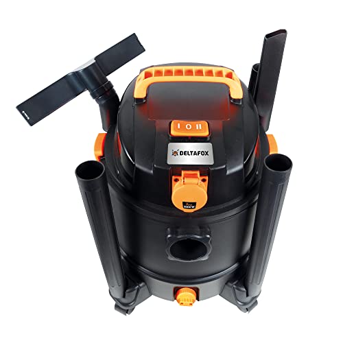 Aspirateur eau et poussière DC-WDE 1420-S P de DELTAFOX - 1 400 W, flexible Ø 36 mm de 2,5 m, câble de 2,5 m, 17kPA, cuve de 20 L, fonction de soufflage - incl. prise de courant - aspirateur universel - Image 7