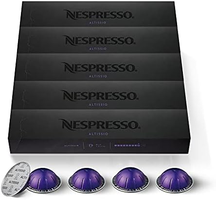 Nespresso Vertuo – Pack of 50 Altissio Coffee Capsules – Intensit...