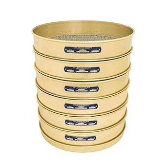 Gilson V12CH 1/4" Brass/Stainless Steel Sieve, 12" Diameter, Half Height