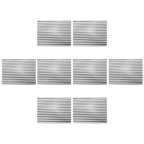 CIMAXIC de Paneles de Techo Corrugados de Aluminio Plata 8 Piezas Material Metálico Resistente Deformación, Fácil de Instalar para Casas de Muñecas para Proyectos DIY