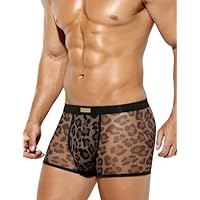 Casey Kevin Bóxers Hombre Sexy Mesh Calzoncillos Hombre Boxer