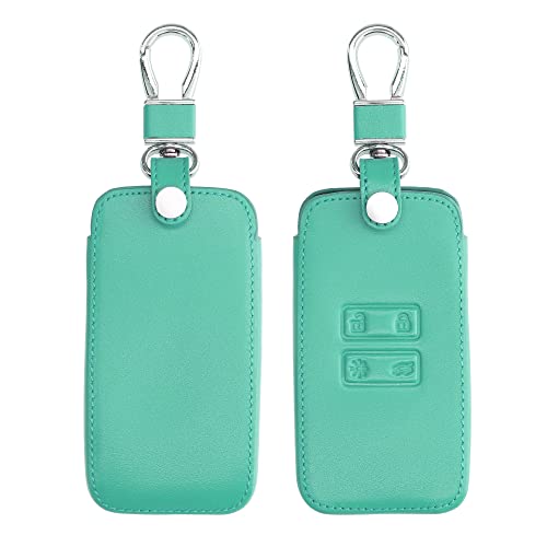 kwmobile カーキー 保護カバー 対応: Renault 4-ボタン 車のキー Smart Key - スマートキー キーケース 鍵ケース PUレザー - ターコイズ