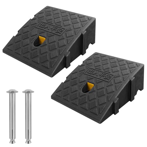 Rampe Trottoir 2 Portable Rampe de seuil pour fauteuils roulants, Scooters, vélos, Portes et...