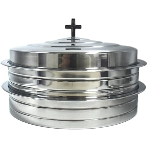 Polished Stainless Steel Communion Cup Tray Set Cover