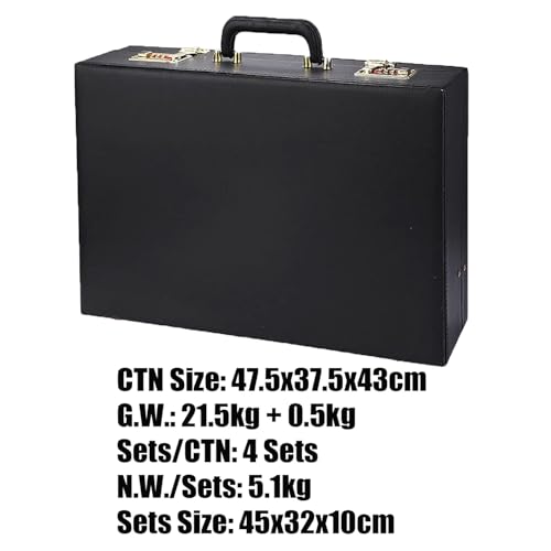 Juego de cubiertos de acero inoxidable chapado, elegante cubertería con funda de cuero con cerradura para banquetes, caja de regalo