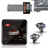 VSYSTO バイク用ドライブレコーダー前後カメラHD 1080p WIFI 高速ダウンロード SD カード記録漏れアラーム 日付 ライディング時間 温度表示可能 130度広角 防水 緊急録画 バイク内蔵型取り付け バイクドライブレコーダーQ3PRO (高速ダウンロード)