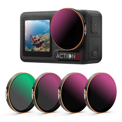 MINGVEN ND-Filter-Set für DJI Osmo Action 5 Pro CPL + ND-Filter-Set Kompatibel Mit Osmo Action 4/3 Zubehör 4er-Pack (CPL ND8 ND16 ND32)