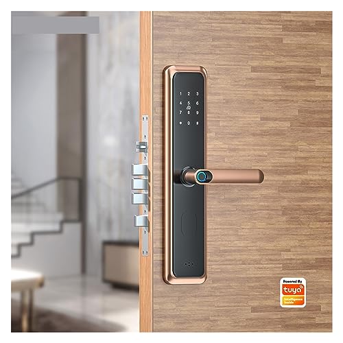 Serrure électronique Tuya WiFi et Bluetooth noire pour maison - 5
