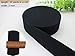 Black Wide Knit Elastic Band for Sewing 2 inch 10 Yards Double-Side Twill Woven Elastic Heavy Stretch Straps Elastic Spool for Clothing Pants Waistband Wigs Skirts Craft DIY Projects