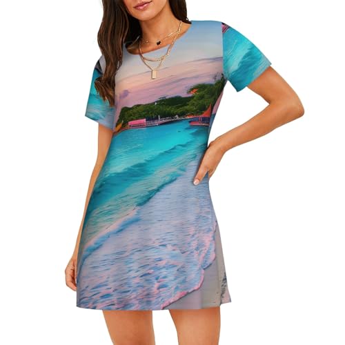 Chemise de nuit Jamaica Beach en coton pour des matins ensoleillés