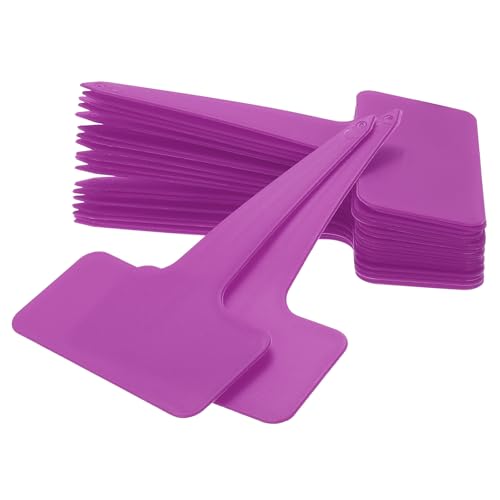 sourcing map Lot de 100 grandes étiquettes de plantes de 10,2 cm en forme de T pour parterres de fleurs, pots de légumes, violets