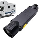 Trailer Plug Tester Tool, 13 Pin Wiring Circuit Tester, 9V Electrical Diagnostic Device, LED Signal Indicator Checker, Automotive Hitch Light Test Tool, for RV Trailer Pickup Tractor Boat Use