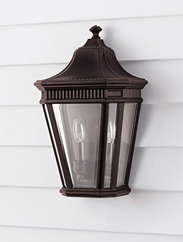 Image of Generation Lighting OL5403GBZ Cotswold Lane Outdoor Patio Lighting Wall Lantern, Bronze, 2-Light (10 Inch W x 16 Inch H) 120watts, cETL Listed, Safety Rated for Wet Locations