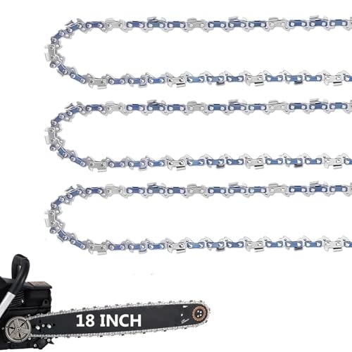 3Pcs 18" Carbide Chainsaw Chain, 3/8" LP, .050" Gauge, S62