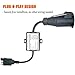 CARROFIX US Vehicle 4-Way Flat Adapter to European 13-Pin Round Plug Trailer Light Converter - Plug and Play Design