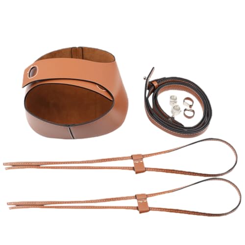 Kit para hacer bolsos de cuero marrón con accesorios prácticos de tejer 2