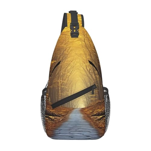 Bolso bandolera para hombre y mujer tipo sling negro miniatura 1