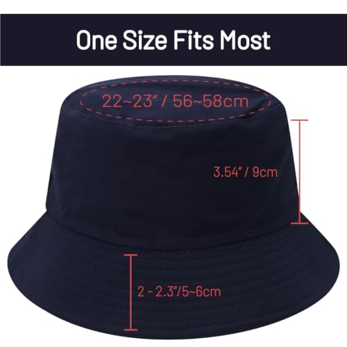 Image of Cotton Bucket Hat for Women Men Summer Travel Sun Beach Bucket Cap, Unisex Outdoor Fisherman Hat