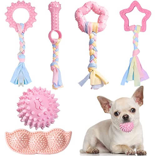 ABRRLO 6 Pack Pink Puppy Toys