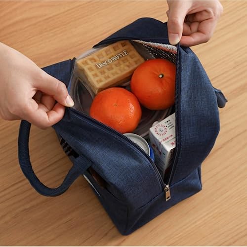 Lancheira Bolsa Marmiteira Térmica Reutilizável Trabalho Feminina Academia Prova de Vazamentos Roxa