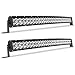 Led Light Bar 32 Inch Curved 4D AUTO 2Pack 300W Waterproof, 30000LM Off Road Driving Fog Lights Spot & Flood Combo Beam Work Light for Jeep Wrangler, Tuck, Boat, ATV, UTV, Car 3 Years Warranty