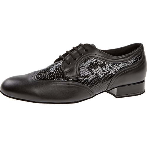 Chaussures de danse standard Diamant Hommes 089-025-149 en cuir et vernis noir
