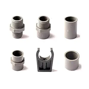 Generic 3/4 Inch 25Mm PVC Material Pipe Connectors 6 Type Garden Micro Irrigation Pe Ppr Pipe Connector Aquarium Fittings: 3I4Inch Male Thread