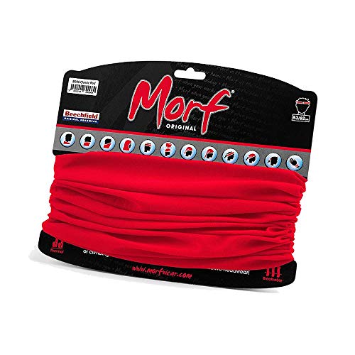  Beechfield – \'Morf\' sciarpa, donna unisex Uomo, Beechfield - Schlauchschal \'Morf\', Red - Classic Red