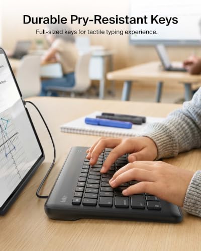 Teclado para iPad A16 Belkin con cable USB C accesorio duradero plug and play 3