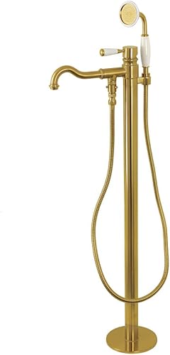 Kingston Brass KS7137DPL Paris - Grifo para bañera con ducha de mano latón cepillado