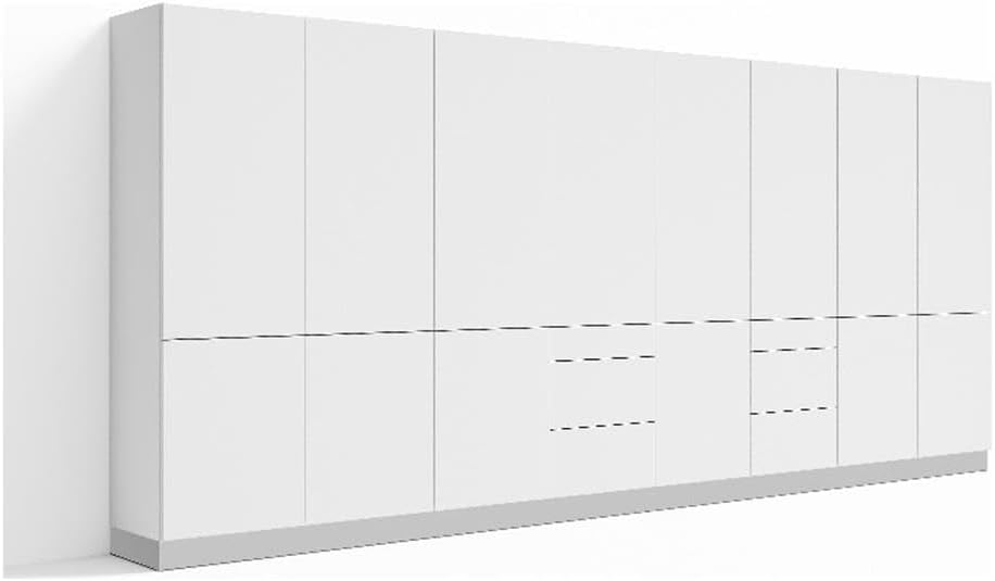 Klovo 8-Piece 16 ft. Locker Wall Storage Set in White