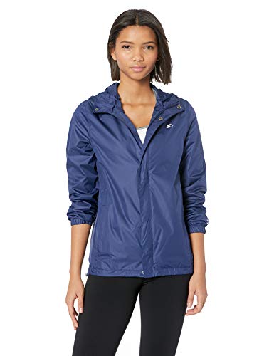 Starter Women's Standard Waterproof Breathable Jacket, Navy Blue, Large