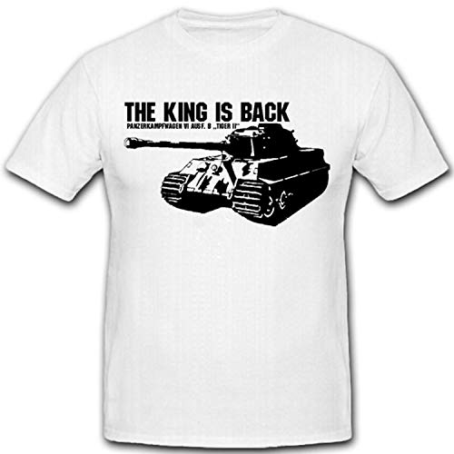 Char Tigre 2 T-shirt Blanc Copytec Imprimé Königstiger Grand Format XXXXX-Large