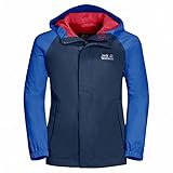 PFC-frei Jack Wolfskin Unisex Kinder Tucan Jacket Kids Jacke, dark indigo, 140 EU