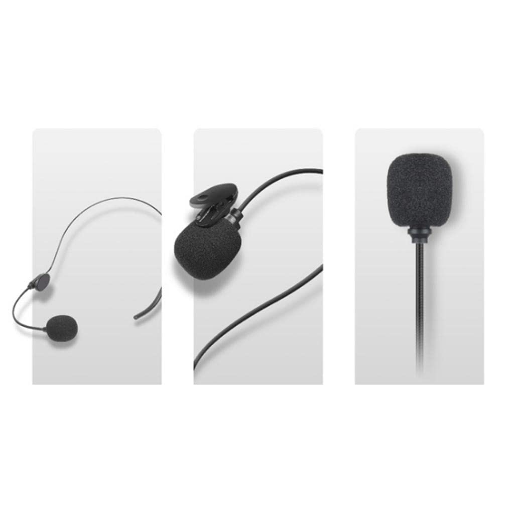 Micrófono Inalámbrico con Headset Transmisor Miniatura Pantalla LED Visible Material Metálico Resistente Adecuado para Clases