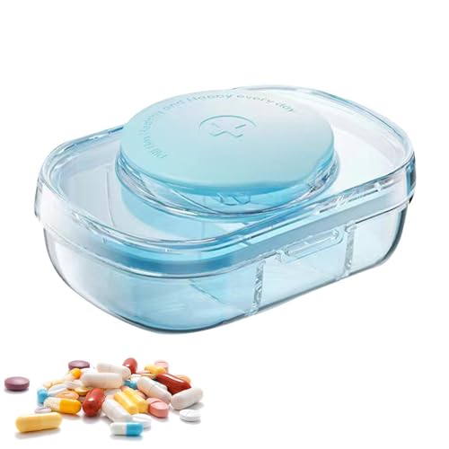 Esncddym Dagelijkse pil-organizer, pilhouder,Doorzichtig draagbaar pillendoosje met 3 compartimenten - Reispillencontainer voor opslag van visolie, supplementen, medicijnen, zakapotheek voor - Afbeelding 6